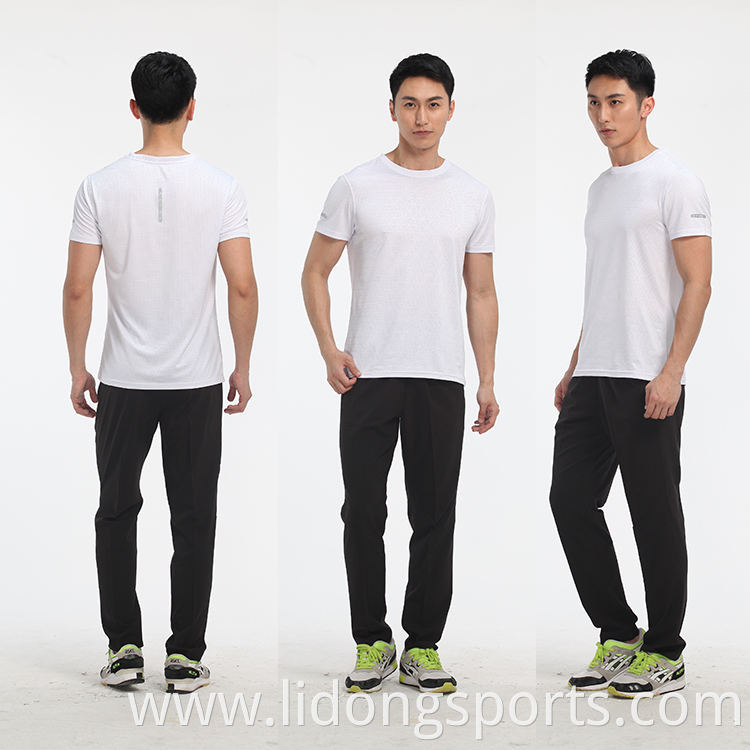 Polyester / Cotton Short Sleeve Blank Plain T-shirt Quick Dry Breathable O-neck T Shirt Tshirt for Men